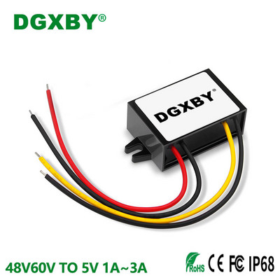DGXBY 48V/60V IKI 5V 1A 2A 3A nuolatinės srovės maitinimo reguliatoriaus keitiklis 20V ~ 80V į 5.1V Stebėsenos sumažinimo modulis CE RoHS sertifikatas