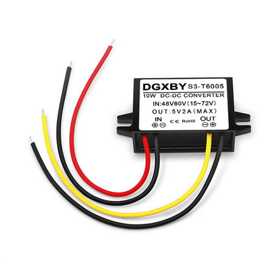 DGXBY 48V/60V KUNI 5V 1A 2A 3A alalisvoolu toiteregulaatori muundur 20V~80V kuni 5,1V seire Alandava mooduli CE RoHS sertifikaat
