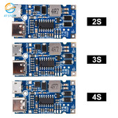 Type-C USB 2S 3S 4S BMS 4.5V-15V 18W 3A Μπαταρία λιθίου Step Down&Up Πλακέτα μονάδας γρήγορης φόρτισης QC με προστασία θερμοκρασίας