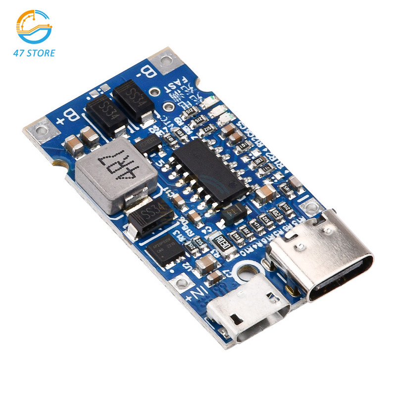 Type-C USB 2S 3S 4S BMS 4.5V-15V 18W 3A Μπαταρία λιθίου Step Down&Up Πλακέτα μονάδας γρήγορης φόρτισης QC με προστασία θερμοκρασίας