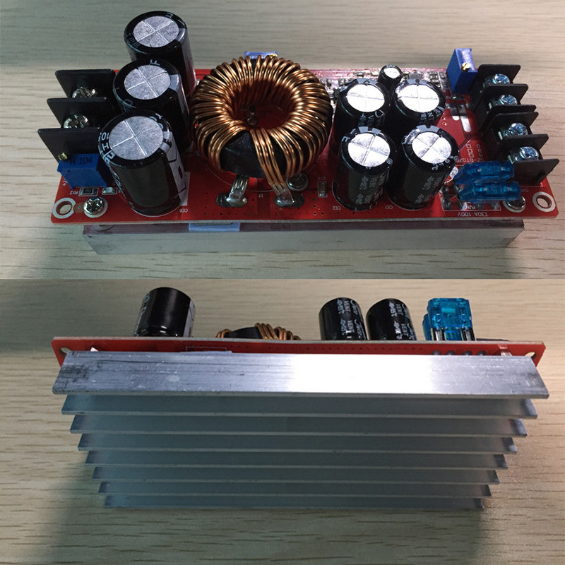 1200W 20A DC-DC Boost Converter Step Up maitinimo modulis IN 8-60V OUT 12-83V