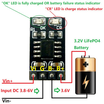 1A 3,2V 3,6V LiFePO4 Battery Dedicated Charging Module Li Polymer Cell Battery Battery charger 3,8V 4,2V 4,5V 5V for Ebike UPS Car