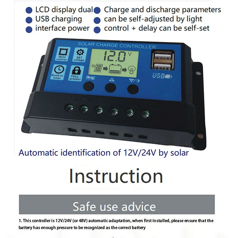 Nabíjačka batérií 24V10A, ovládač nabíjačky batérií, ovládač HD displeja, USB výstup