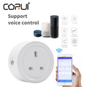 Inteligentná zásuvka CoRui EWeLink, zástrčka s UK/USA, mobilné diaľkové ovládanie, časovač, hlasové ovládanie, elektrická zásuvka, inteligentná domácnosť