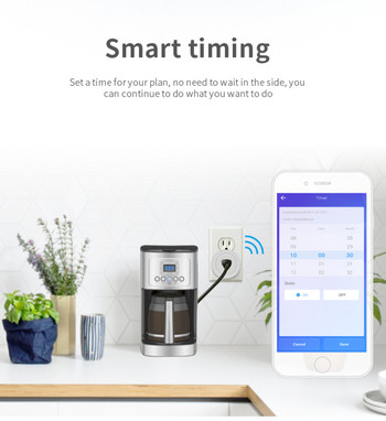 CoRui EWeLink Smart Socket Plug Η.Β./Η.Π.Α. Βύσμα κινητού τηλεχειριστηρίου χρονισμού βύσμα φωνητικού ελέγχου Ηλεκτρική πρίζα Smart Home