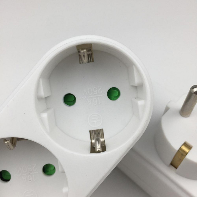 CoRui maitinimo konvertavimo kištukas 16A Europos / Vokietijos standartinis lizdas 1 Out 3 Konversinis kištukas Kelioninis kištukas Prailgintas namų tobulinimas