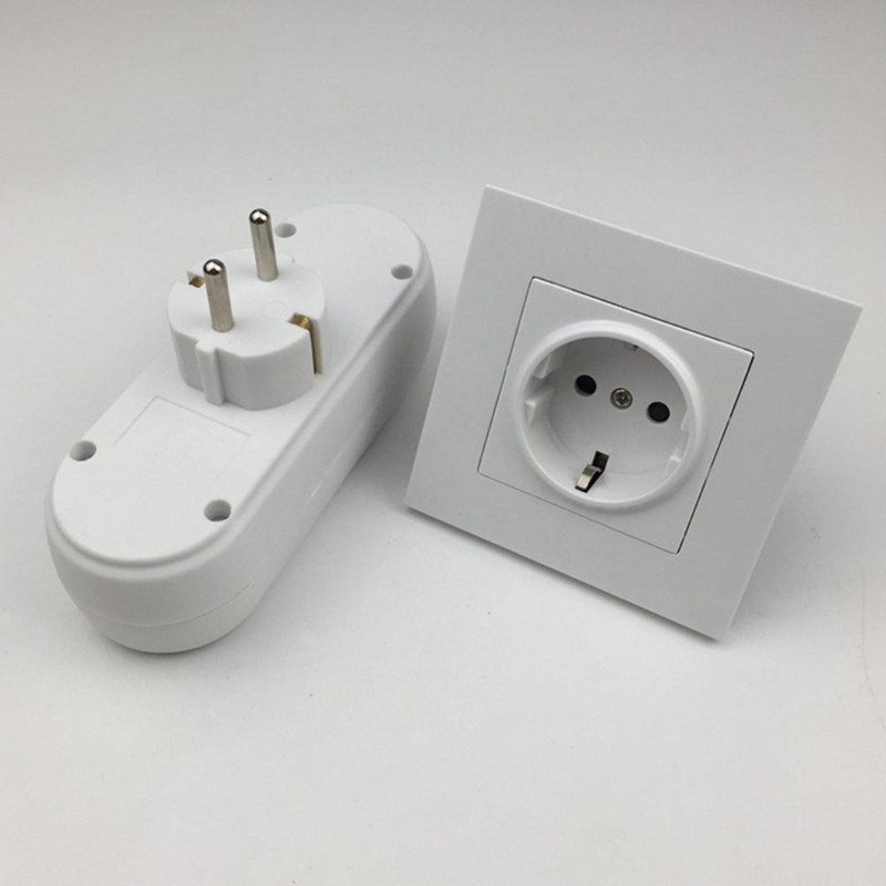 CoRui maitinimo konvertavimo kištukas 16A Europos / Vokietijos standartinis lizdas 1 Out 3 Konversinis kištukas Kelioninis kištukas Prailgintas namų tobulinimas
