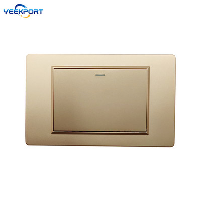 118 mm brazílska štandardná 3-cestná zlatá PC horľavosť panel 10A 3-dierková zásuvka s 2 USB portami