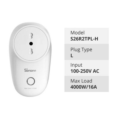 SONOFF S26 R2 WiFi viedais spraudnis 16A barošanas ligzda EU/FR/US/CN/IL/IT/BR bezvadu slēdža laiks, izmantojot Ewelink Alexa Google Home Alice