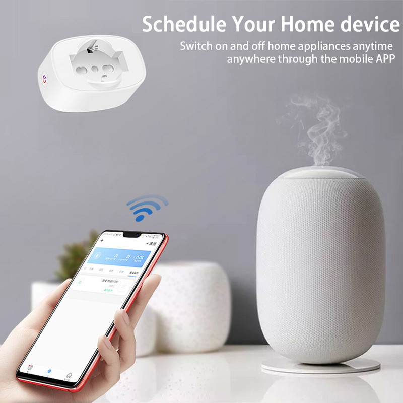 Itālija Čīle Tuya WiFi viedais spraudnis 16A laika izvads strāvas monitora ligzda Smart Life APP vadība darbojas ar Alexa Google Alice