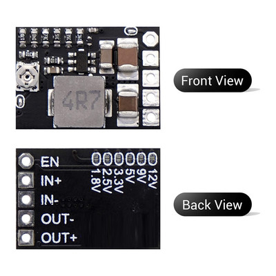 A63I 6Pc DC Buck Converter Mini sprieguma regulators DC 4,5-20V 12V Atkāpties uz 5V reduktora plates barošanas avota stabilizatora modulis