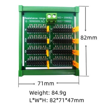 0-10M Step 0.1R Adjustable Programmable Resistance Module C35 DIN Rail Shell for Arduino for UNO MEGA PLC