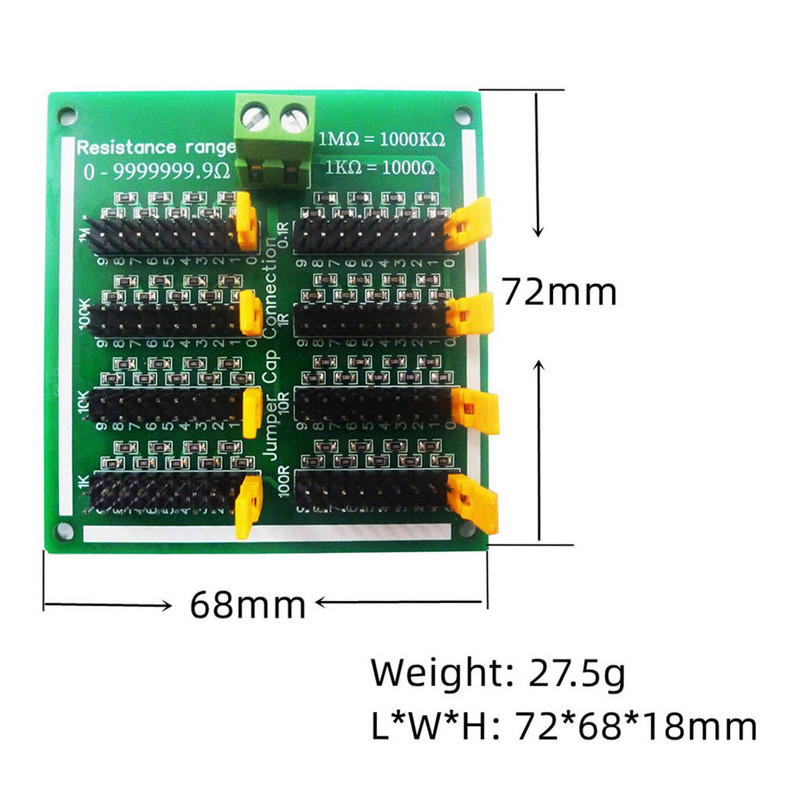 Nastaviteľný programovateľný odporový modul 0-10M s krokom 0,1R, puzdro na DIN lištu C35 pre Arduino pre PLC UNO MEGA