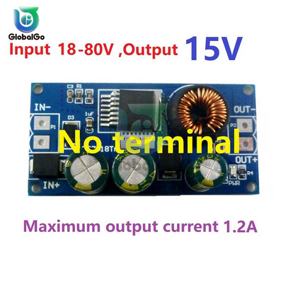 2,1 A kõrgepinge EBike alalis-alalisvoolu muunduri astmeline regulaatori moodul 80 V 72 V 64 V 60 V 48 V 36 V 24 V kuni 15 V 12 V 9 V 6 V 5 V 3,3 V