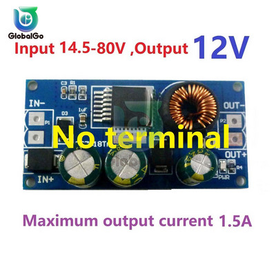 2,1 A kõrgepinge EBike alalis-alalisvoolu muunduri astmeline regulaatori moodul 80 V 72 V 64 V 60 V 48 V 36 V 24 V kuni 15 V 12 V 9 V 6 V 5 V 3,3 V