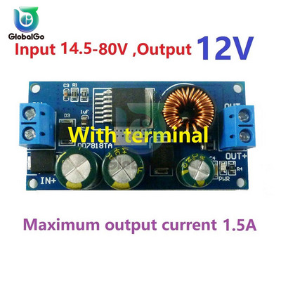 2,1 A kõrgepinge EBike alalis-alalisvoolu muunduri astmeline regulaatori moodul 80 V 72 V 64 V 60 V 48 V 36 V 24 V kuni 15 V 12 V 9 V 6 V 5 V 3,3 V