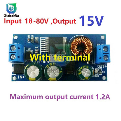 2,1 A kõrgepinge EBike alalis-alalisvoolu muunduri astmeline regulaatori moodul 80 V 72 V 64 V 60 V 48 V 36 V 24 V kuni 15 V 12 V 9 V 6 V 5 V 3,3 V