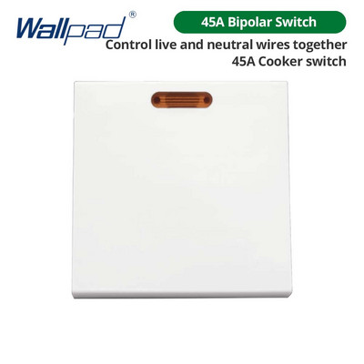 Tapéta Fehér akril panel ezüst szegélyű fali lámpa kapcsoló funkciógombbal, csak barkácsolásmentes kombináció 52*52mm