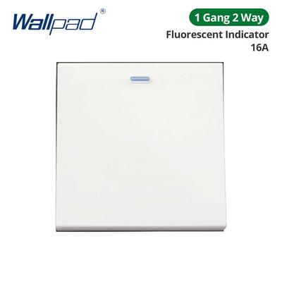 Tapéta Fehér akril panel ezüst szegélyű fali lámpa kapcsoló funkciógombbal, csak barkácsolásmentes kombináció 52*52mm