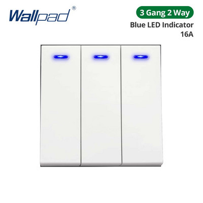 Tapéta Fehér akril panel ezüst szegélyű fali lámpa kapcsoló funkciógombbal, csak barkácsolásmentes kombináció 52*52mm