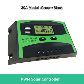 Solar Charge Controller 12V/24V Lithium Lead-acid Battery Solar Controller PMW Charging Management Solar Charger Regulator 10A