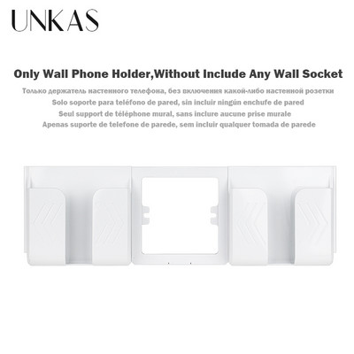 UNKAS EU Spanyolország Oroszország Műanyag PC lángpanel, kettős USB port, szürke fali konnektor tartó földelve gyorstöltő telefonnal