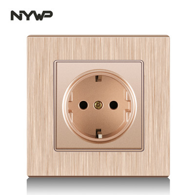 NYWP seina usb pistik, palju uut tüüpi paneele, ruumi pistikupesa, ac 110v-250v 16a seina sisseehitatud, topelt usb eu standard pistik