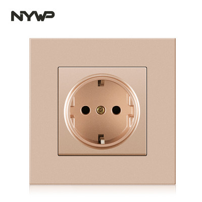 NYWP seina usb pistik, palju uut tüüpi paneele, ruumi pistikupesa, ac 110v-250v 16a seina sisseehitatud, topelt usb eu standard pistik