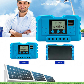10A/20A/30A Solar Charge Controller Διπλή έξοδος USB 5V/2A PWM Solar Panel Regulator Συμβατή μπαταρία μολύβδου-οξέος/ιόντων λιθίου