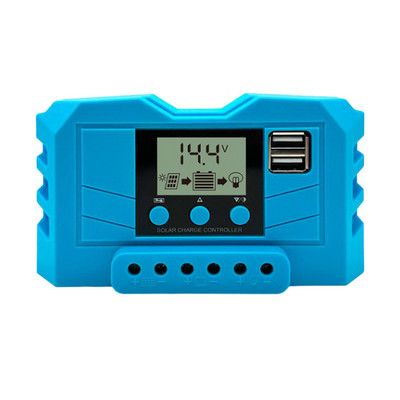 Solárny regulátor nabíjania 10A/20A/30A s duálnym USB výstupom 5V/2A, PWM regulátorom solárnych panelov, kompatibilným s olovenými/lítium-iónovými batériami.