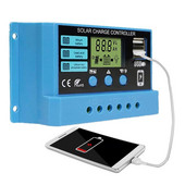 Napelemes töltésvezérlő Állítható LCD kijelző Napelemes akkumulátor szabályozó USB porttal Állítható LCD kijelző Fotovoltaikus