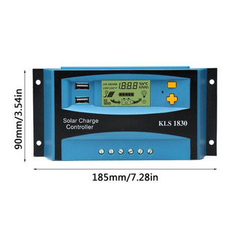 30A PWM соларен контролер за зареждане 12V/24V PWM соларен контролер за зареждане Автоматично регулируем параметър Интелигентен регулатор