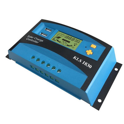 30A PWM solárny regulátor nabíjania 12V/24V PWM solárny regulátor nabíjania s automatickým nastaviteľným parametrom, inteligentný regulátor
