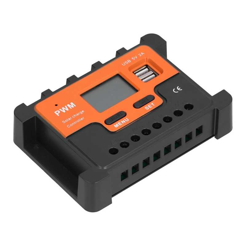 Solárny regulátor DBS12 ABS LCD displej 3-stupňový PWM regulátor nabíjania a vybíjania 12V 24V