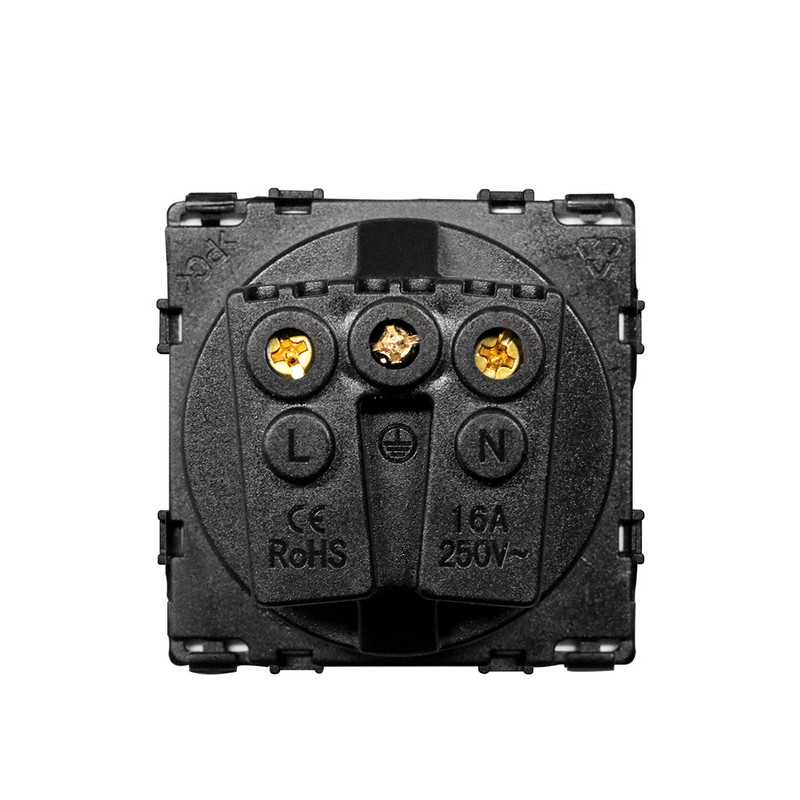 BSEED štandardný kryt funkčných kláves EÚ, zásuvka, diely pre domácich majstrov, zlaté plastové materiály pre nástennú zásuvku EÚ, vodotesná vložka