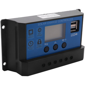 2X 20A 12V 24V автоматичен работен PWM контролер за слънчево зареждане с LCD двоен USB 5V изход Зарядно устройство за панел за слънчеви клетки Regulato