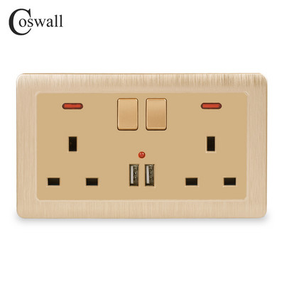 Zásuvka COSWALL 18W typu C, 4A inteligentné rozhranie pre rýchle nabíjanie, univerzálna dvojitá zásuvka, samostatné ovládanie spínačom, 1A1C USB port