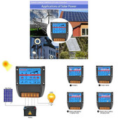10/20/30/40/50A PWM saules paneļa regulatora uzlādes kontrolieris 12V/24V automātiskā fokusa izsekošana IM0 izturīgs saules paneļa sākums