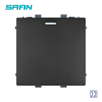 SRAN A9 fekete sorozatú alumínium ötvözet panel, villanykapcsoló eu francia fali aljzat usb tv rj45 modul barkácsolás, 86 négyzetes dobozhoz alkalmas