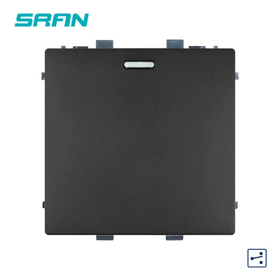 SRAN A9 fekete sorozatú alumínium ötvözet panel, villanykapcsoló eu francia fali aljzat usb tv rj45 modul barkácsolás, 86 négyzetes dobozhoz alkalmas