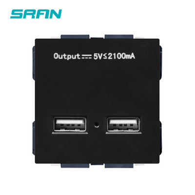 SRAN A9 fekete sorozatú alumínium ötvözet panel, villanykapcsoló eu francia fali aljzat usb tv rj45 modul barkácsolás, 86 négyzetes dobozhoz alkalmas