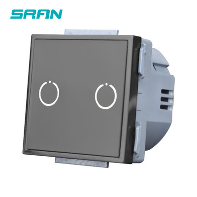 SRAN A9 fekete sorozatú alumínium ötvözet panel, villanykapcsoló eu francia fali aljzat usb tv rj45 modul barkácsolás, 86 négyzetes dobozhoz alkalmas