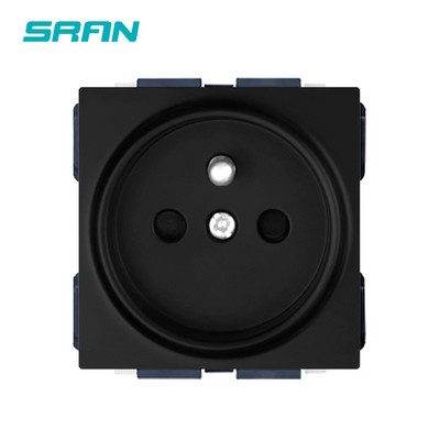 SRAN A9 fekete sorozatú alumínium ötvözet panel, villanykapcsoló eu francia fali aljzat usb tv rj45 modul barkácsolás, 86 négyzetes dobozhoz alkalmas