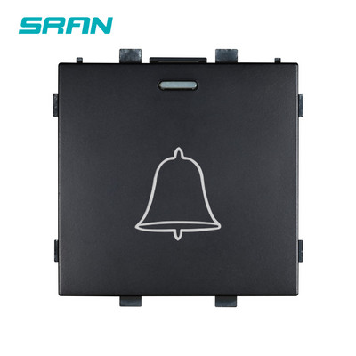 SRAN A9 fekete sorozatú alumínium ötvözet panel, villanykapcsoló eu francia fali aljzat usb tv rj45 modul barkácsolás, 86 négyzetes dobozhoz alkalmas