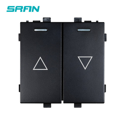 SRAN A9 fekete sorozatú alumínium ötvözet panel, villanykapcsoló eu francia fali aljzat usb tv rj45 modul barkácsolás, 86 négyzetes dobozhoz alkalmas