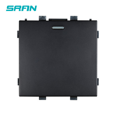 SRAN A9 fekete sorozatú alumínium ötvözet panel, villanykapcsoló eu francia fali aljzat usb tv rj45 modul barkácsolás, 86 négyzetes dobozhoz alkalmas