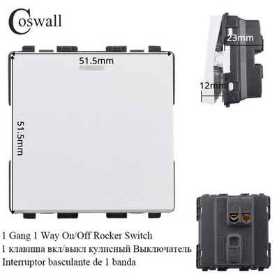 COSWALL E20 séria biely vertikálny PC panel nástenný vypínač EU francúzska zásuvka HDMI kompatibilný USB Type-C nabíjačka TV RJ45 modul DIY
