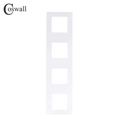 COSWALL E20 séria biely vertikálny PC panel nástenný vypínač EU francúzska zásuvka HDMI kompatibilný USB Type-C nabíjačka TV RJ45 modul DIY