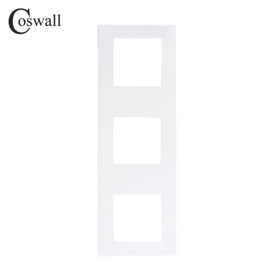 COSWALL E20 séria biely vertikálny PC panel nástenný vypínač EU francúzska zásuvka HDMI kompatibilný USB Type-C nabíjačka TV RJ45 modul DIY