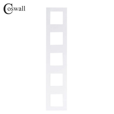 COSWALL E20 séria biely vertikálny PC panel nástenný vypínač EU francúzska zásuvka HDMI kompatibilný USB Type-C nabíjačka TV RJ45 modul DIY